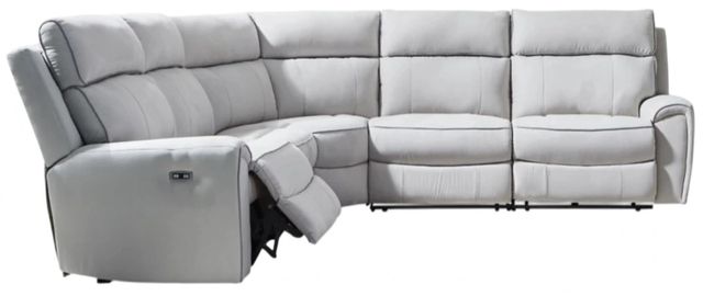 Signature Design by Ashley® Grafton Pike 5-Piece Ash/Pearl Power Reclining Sectional-0