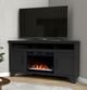 Legends Home Real Cozy Sonoma Seal Skin Black 64" Corner Fireplace Console-1
