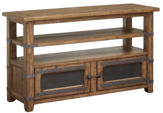 Magnussen Home® Chesterfield Farmhouse Timber Rectangular Sofa Table-0