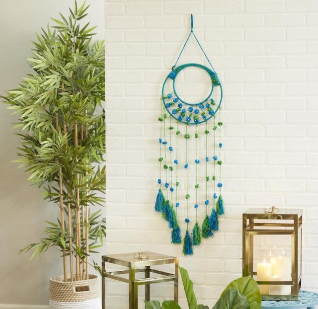 Deco Marche Blue Floral Macrame Wall Decor-4