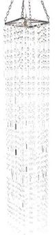A & B Home Chrome Hanging Beaded Chandelier-0