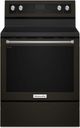 KitchenAid® 30" PrintShield™ Black Stainless Steel Freestanding Electric Range-0