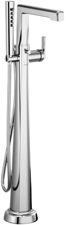 Brizo Levoir® Polished Chrome Single-Handle Floor Mount Tub Filler-0