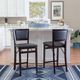 Linon Keira Espresso Padded Back Folding Counter Stool-1