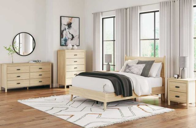 Signature Design by Ashley® Cabinella Tan Full Platform Panel Bed-4