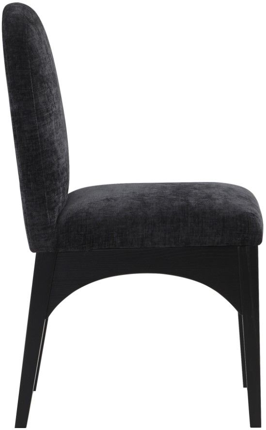 Meridian Furniture Waldorf Black Chenille Upholstered Dining Chair-2