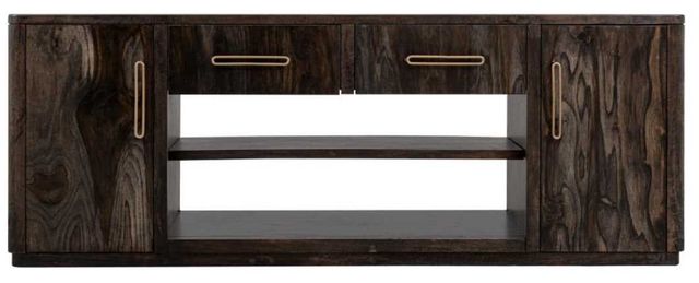 International Furniture Direct Balam Stained Dark 80" TV Stand-3