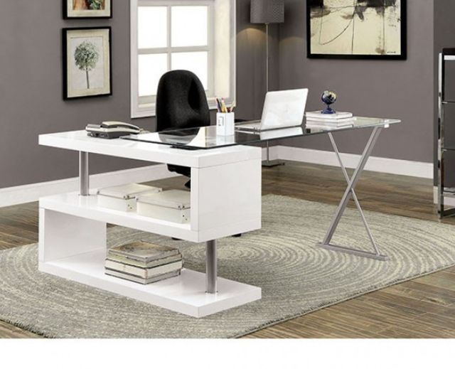 Furniture of America® Bronwen White Desk-1