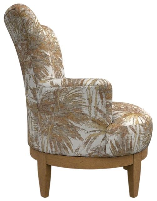 Best® Home Furnishings Customizable Justine Swivel Chair with Honey Birch Legs-2