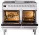 Ilve® Nostalgie II Noblesse 40'' White Pro Style Dual Fuel Range with Chrome Trim-1