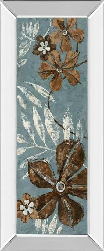 Classy Art Denim Garden I by Maria Donovan Mirror Framed Wall Art-0