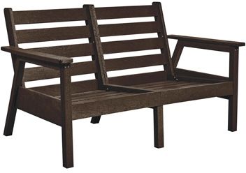 C R Plastics Tofino Chocolate Loveseat-0