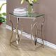 Furniture of America® Zola Glass Top End Table with Chrome Frame -1