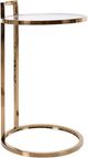 Decor-Rest® Furniture LTD Susete Glass Top Side Table with Gold Base-0