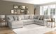 Jackson Furniture Livingston 3-Piece Linen U-Shape Sectional and Chaise-1