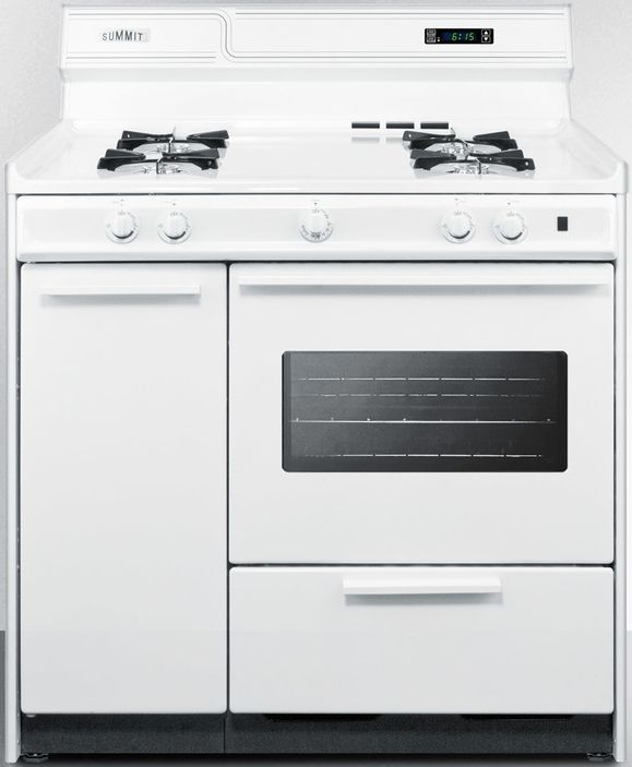 Summit® 36" White Pro Style Gas Range