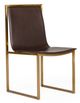VIG Furniture Modrest Dalton 2-Piece Brown/Gold Dining Chair Set-0