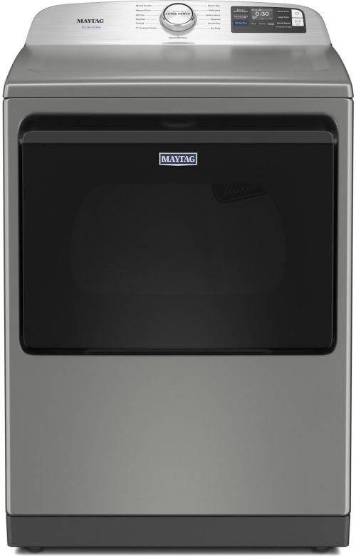 Maytag® Classic Silver Top Load Washer & Electric Dryer Laundry Pair-1