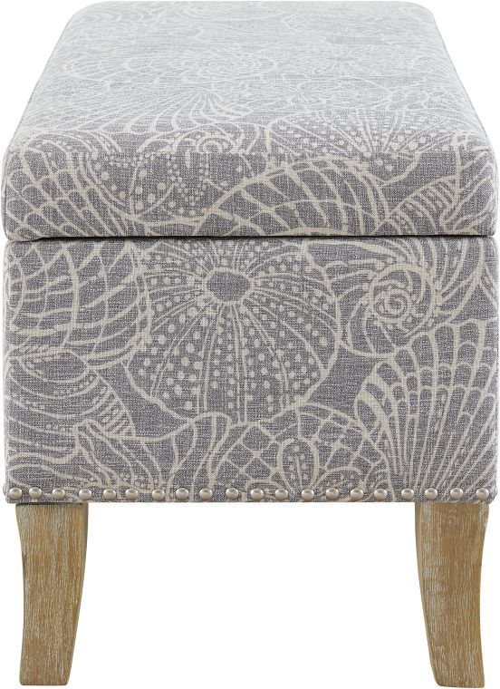 Linon Stephanie Gray Storage Bench-3