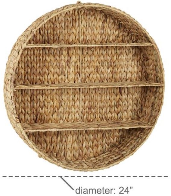 Deco Marche Brown Round 3-Shelves Wall Shelf-2