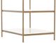 Four Hands Felix Polished White Marble/Antique Brass Nightstand-3