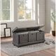 Homelegance® Woodwell Dark Gray Lift Top Storage Bench-3