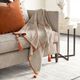Surya Fleck Burnt Orange/Camel 50"x60" Throw Blanket-4