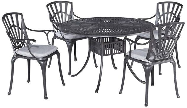 homestyles® Grenada 5-Piece Charcoal Outdoor Dining Set-0