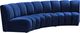 Meridian Furniture Infinity 3-Piece Navy Velvet Modular Sectional-2
