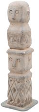 A & B Home Soft Off White 16" Stacked Tribe Statue-0