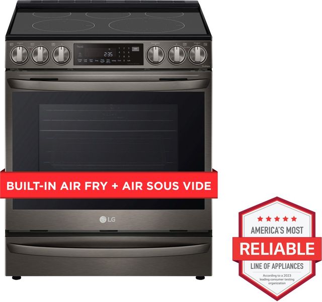 LG 30" PrintProof™ Black Stainless Steel Slide-In Electric Range-1