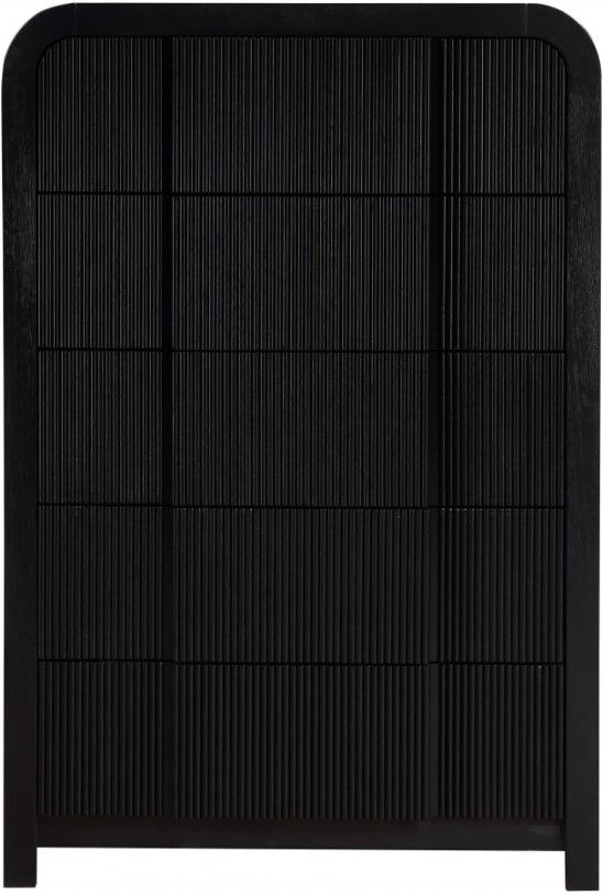 Meridian Furniture Fluted Black Chest-1