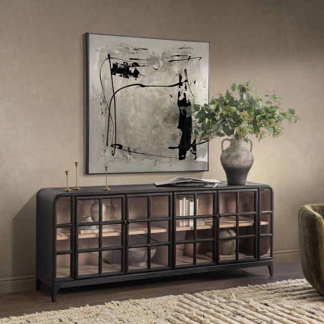 Classic Home Maison Loft Black 4-Door Cabinet-1