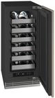 U-Line® Home Collection 15" 2.8 Cu. Ft. Panel Ready Wine Refrigerator with Solid Door-4