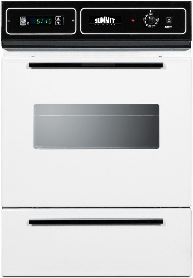 Summit® 24" White Single Electric Wall Oven-0