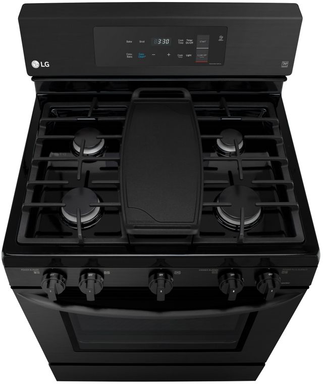 LG 30" Freestanding Single Oven Gas Range-Matte Black Stainless Steel-3