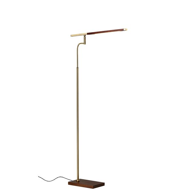 Adesso® Barrett Walnut LED Floor Lamp-0