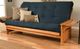 Kodiak Furniture Phoenix Suede Navy/Butternut Queen Futon with Mattress-1