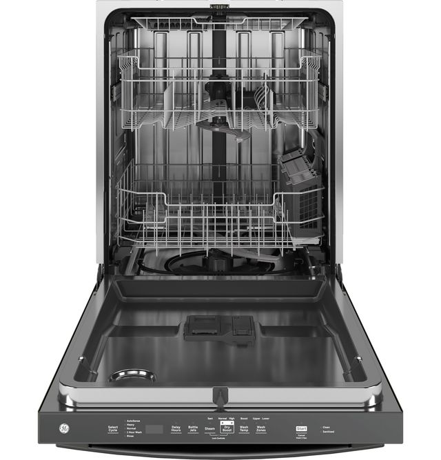 GE® ENERGY STAR® 24" Fingerprint Resistant Black Slate Top Control Built In Dishwasher-2
