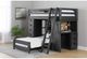 Elements International Cali Kids Grey Twin Complete Basic Loft Desk Bed -1
