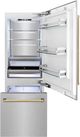 ZLINE Autograph Edition 30" 16.1 Cu. Ft. Satin Stainless Steel Built-In Bottom Freezer Refrigerator-1