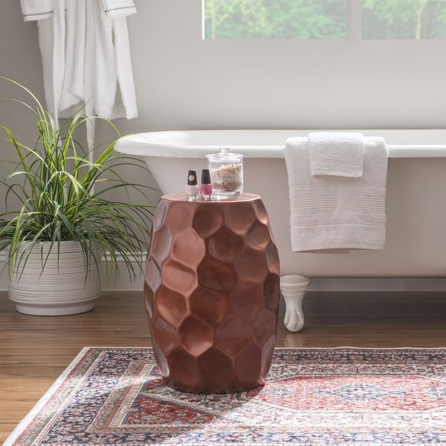Powell® Soleil Antique Copper Side Table-3