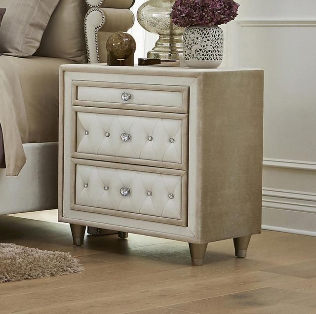 Coaster® Antonella Camel/Champagne Nightstand-2