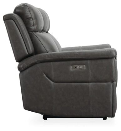 Signature Design by Ashley® Dendron Charcoal Power Reclining Loveseat-2