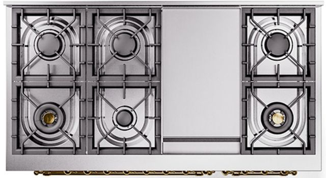 Ilve® Nostalgie II Series 48" Antique White Pro Style Dual Fuel Range-2