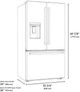 ZLINE Autograph Edition 36" 28.9 Cu. Ft. Black Stainless Steel Freestanding French Door Refrigerator with Dual Ice Maker and Polished Gold Traditional Handles-2