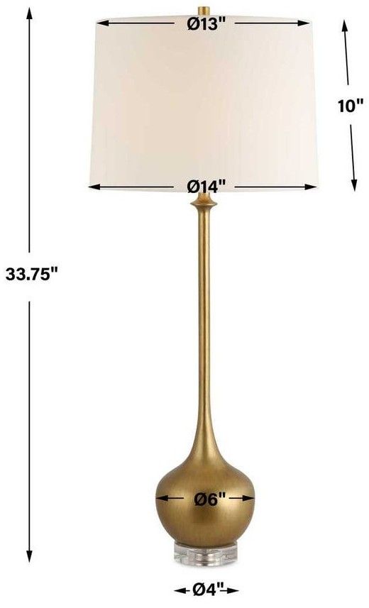 Uttermost® Good As Gold Gold Buffet Lamp-2
