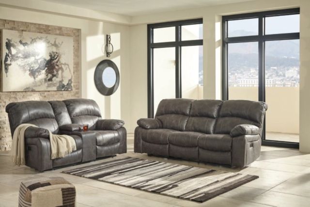 Signature Design by Ashley® Dunwell 2-Piece Steel Living Room Set with Power Reclining Sofa-3