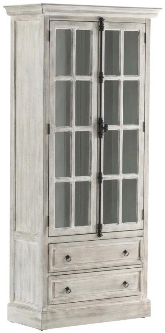 Crestview Collection Hudson Grey Curio Cabinet
