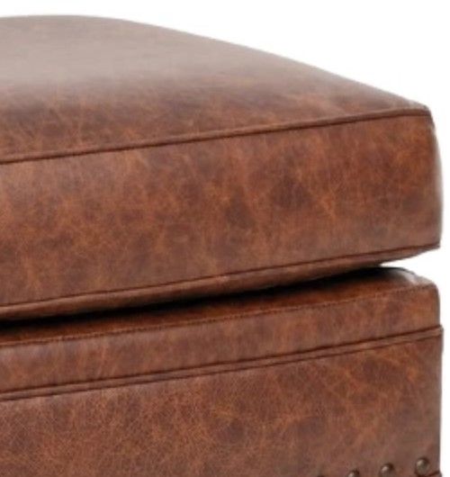 Smith Brothers Customizable 512 Leather Ottoman-1